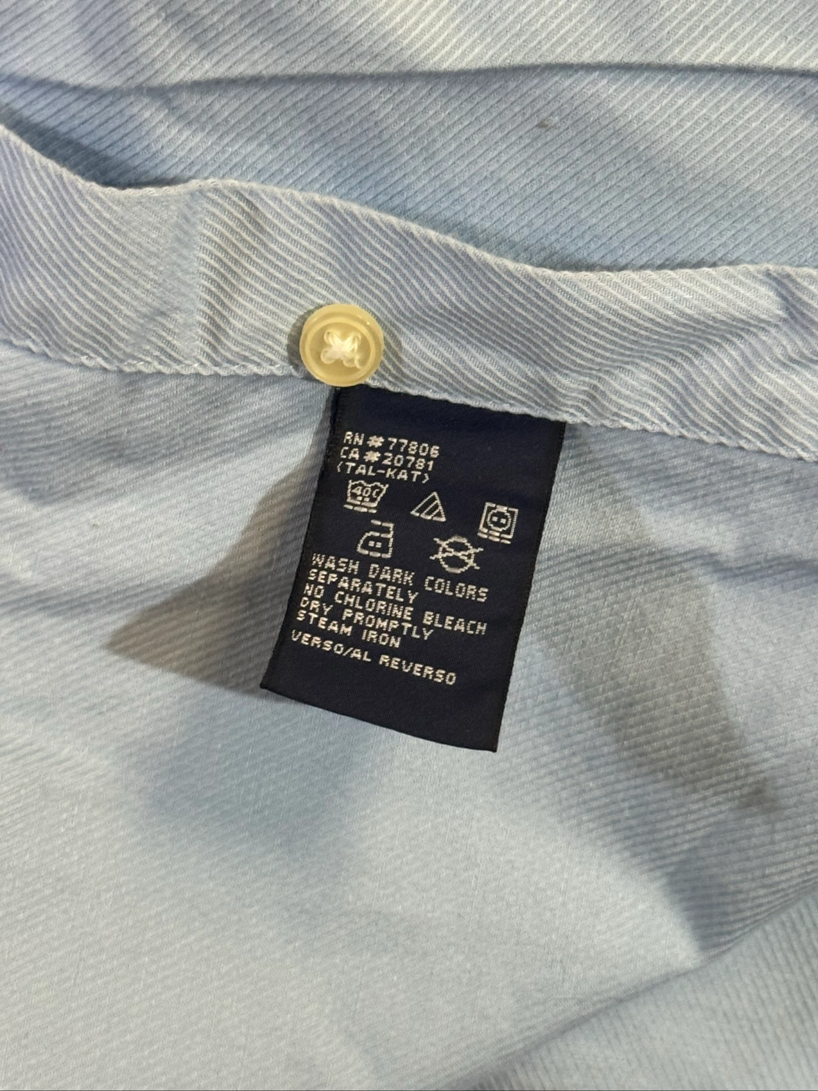 Light blue vintage Tommy Hilfiger shirt with embroidered patches – photo 8